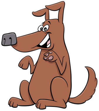 Komik Oyuncu Kahverengi Köpek Çizgi Roman Karakteri Çizgi Filmi