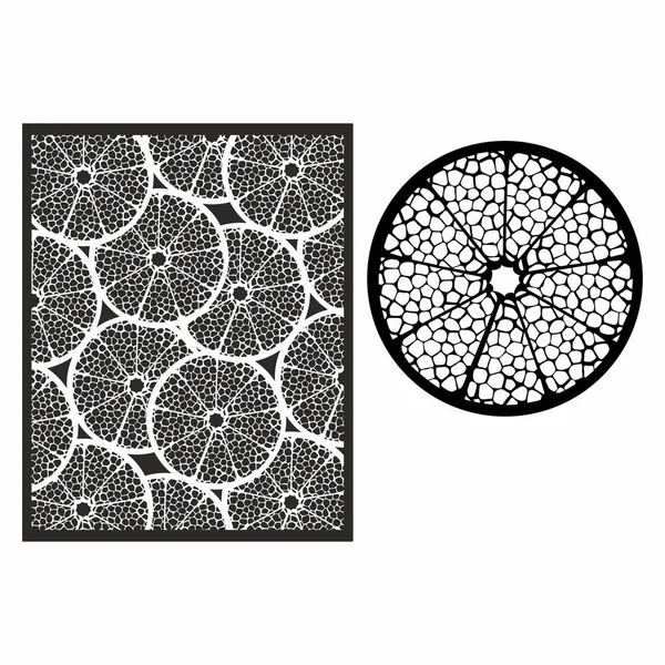 turuncu vektör monogram kesme deseni