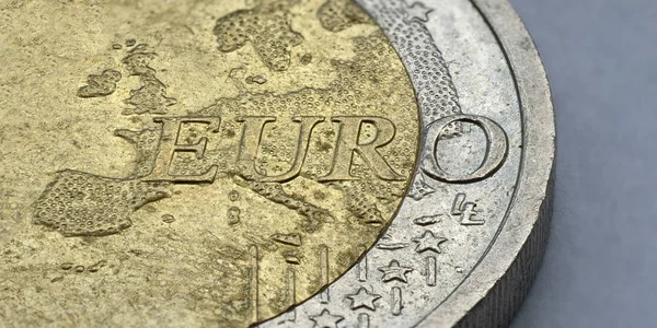 Euro coin in close up as banner Stock Photo