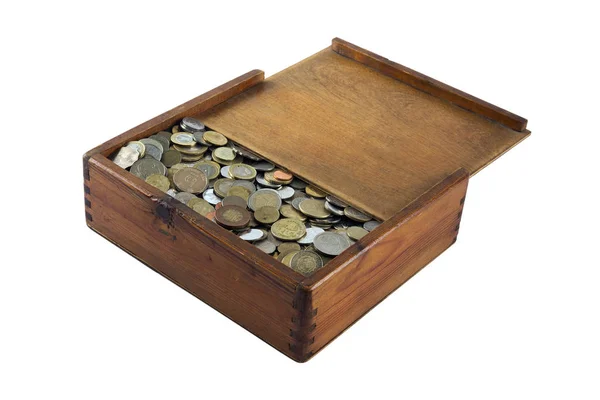 Pilha de várias moedas — Fotografia de Stock