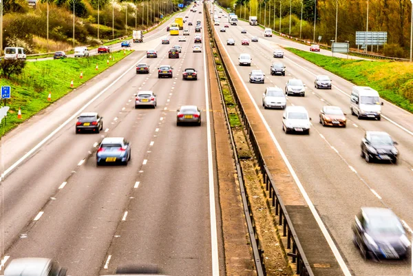 Oberhead view background of UK Motorway Road — Stock Photo, Image