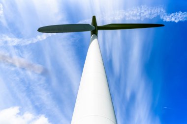 Gün görünümü Rüzgar güç türbinleri elektrik üretmek