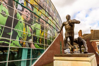 Northampton Uk 3 Ekim 2017: Northampton Saints Rugby Club anıt Franklin Gardens