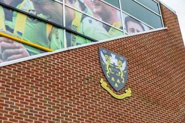 Northampton Uk 3 Ekim 2017: Northampton Saints Rugby Club logo Franklin Gardens