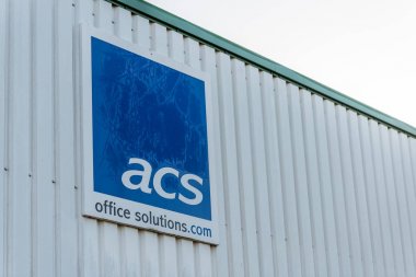 Northampton İngiltere 09 Aralık 2017: Asc Office çözümleri logo işaret içinde Brackmills sanayi sitesi