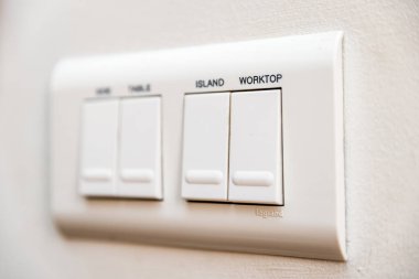 Görünümü kadar üzerinde ismi tezgah Elektrik düğmelerini kapat