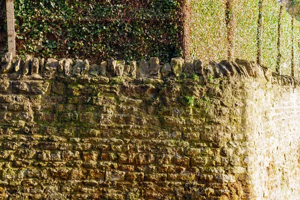 İngiltere 'de eski taş duvar dokusu — Stok fotoğraf