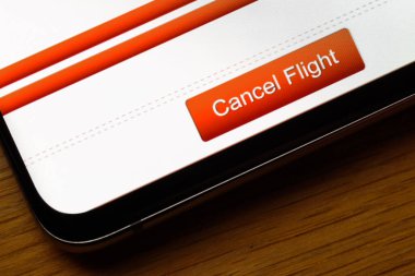 Akıllı telefon ekranındaki uçuş metin düğmesini iptal et.