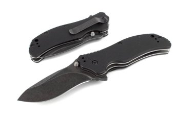 İki siyah katlanır bıçaklar