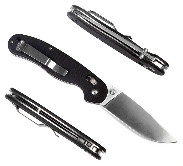 Tres cuchillos plegables clásicos — Foto de Stock