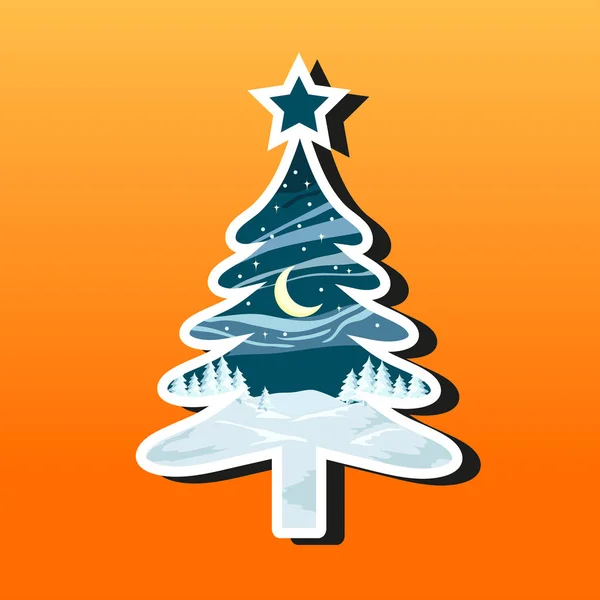 Árvore de Natal 1 ilustração vetorial — Vetor de Stock