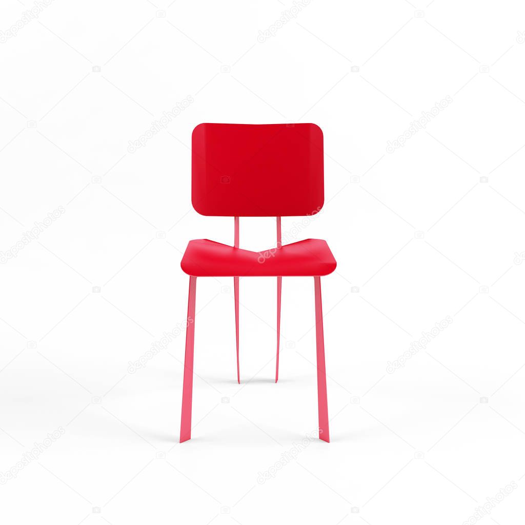 model  chair on white background