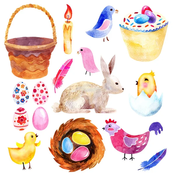 Watercolor Easter set — Stock Photo, Image