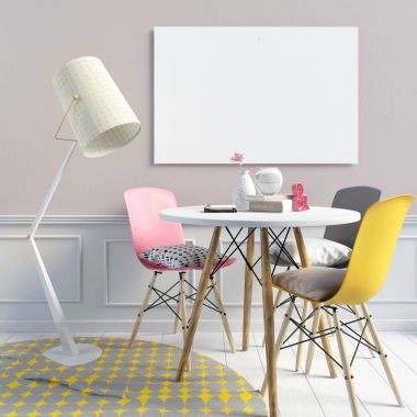 Bir yemek alanı ve bir flo oluşan narin kız gibi iç