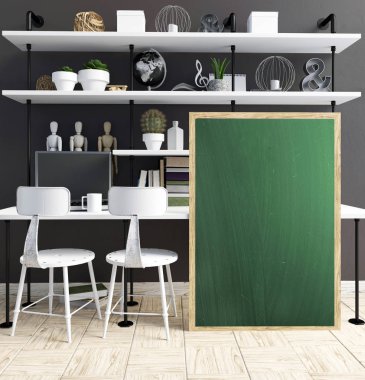 Modern ışık iç, çalışma, çalışma oluşan bir yer 