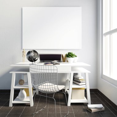 Modern ışık iç, çalışma, çalışma oluşan bir yer 