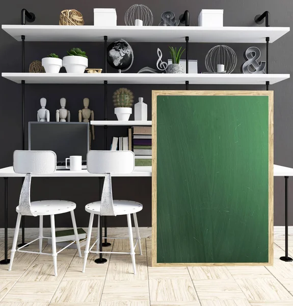 Modern ışık iç, çalışma, çalışma oluşan bir yer 