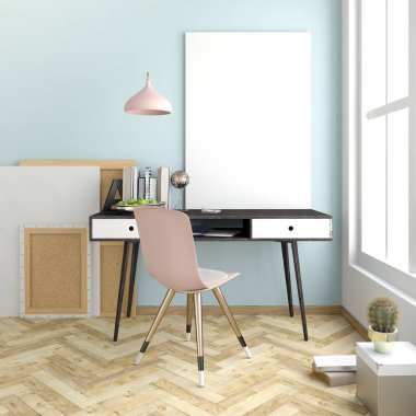 Modern ışık iç, çalışma, çalışma oluşan bir yer 