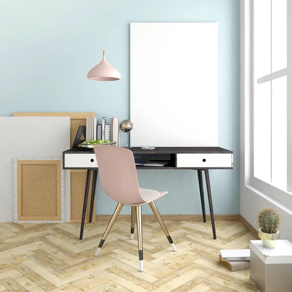 Modern ışık iç, çalışma, çalışma oluşan bir yer 