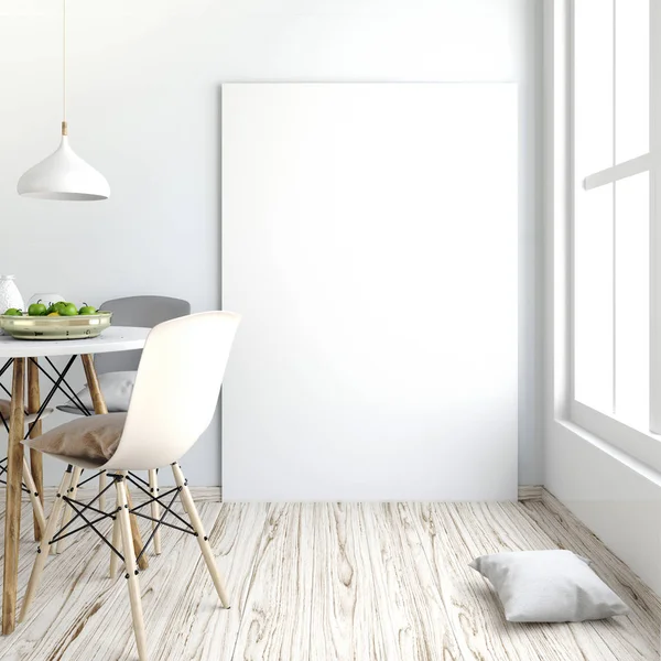 Yemek odası ile iç posterdeki alay. modern oturma odası 