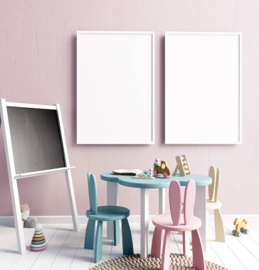 Poster çocuğun iç alay. Oyun Odası. modern tarz.