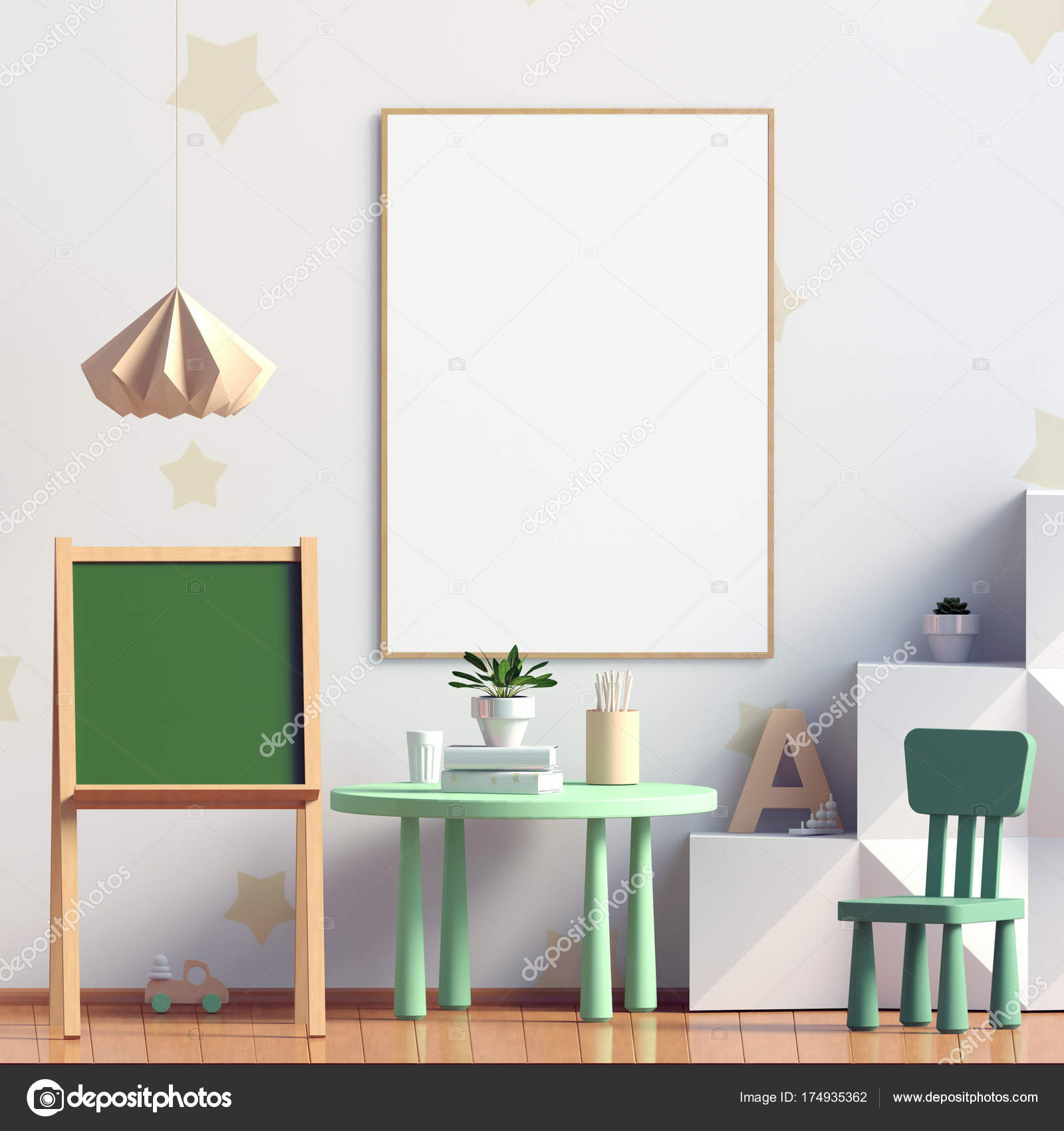 Pastel chambre d\'enfant. salle de jeux. style moderne. illustration ... Pastel chambre d\'enfant. salle de jeux. style moderne. illustration ...