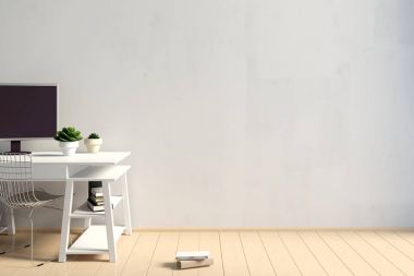 Modern kontrast iç tarzı çatı katında, eğitim için bir yer. 3