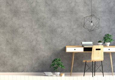 Tarzı modern iç İskandinav, eğitim için bir yer. 3D