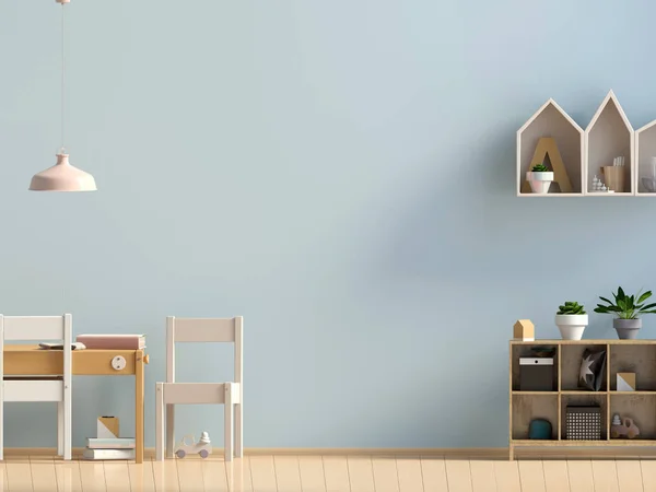 Habitación de niños pasteles. Sala de juegos. estilo moderno. Ilustración 3d. Wa — Foto de Stock