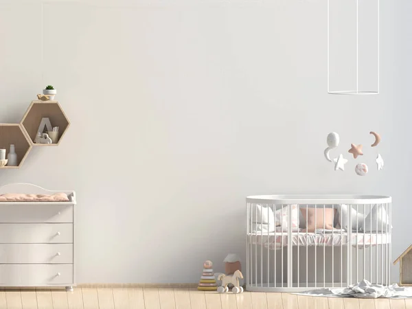 Childroom iç. yerde yatıyor. 3D çizim. Alay