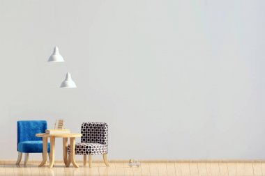 Pastel çocuk odası. Oyun Odası. modern tarz. 3D çizim. Mo