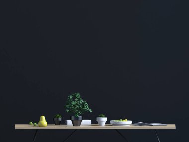 Duvar iç yemek alanı ile ilgili alay et. oturma odası modern st