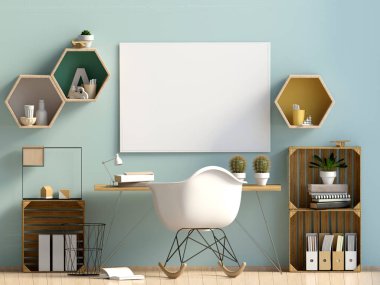 Tarzı modern iç İskandinav, eğitim için bir yer. 3