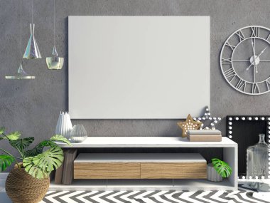 Modern iç mekan tasarımları İskandinav tarzı pencereler ile. Alay