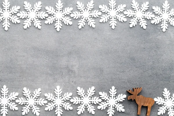 Flocos de neve de Natal, fundo em estilo vintage. Cartão de saudação — Fotografia de Stock