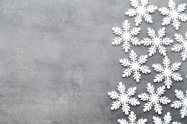 Jul snöflingor, bakgrunden i vintagestil. Gratulationskort — Stockfoto
