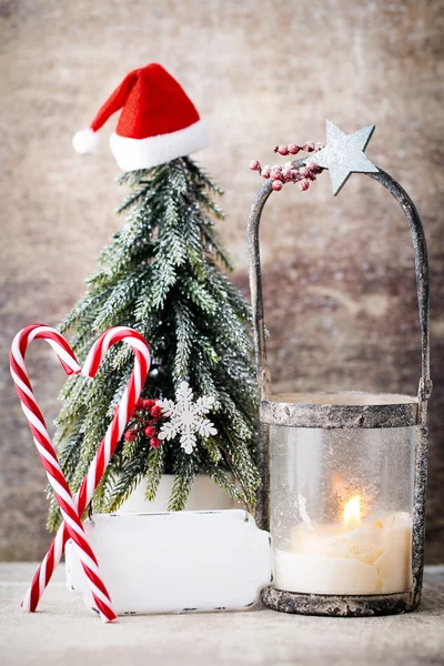 Castiçal. Lanterna de Natal. Cristmas decoração, saudação ca — Fotografia de Stock