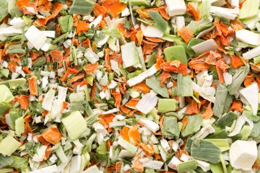 Kurutulmuş sebze baharat. Biyo otlar ürün. İnce doğranmış otlar. 