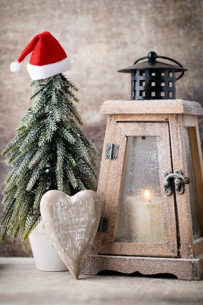 Castiçal. Lanterna de Natal. Cristmas decoração, saudação ca — Fotografia de Stock