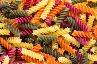 Ham Eko makarna makarna arka plan closeup. 