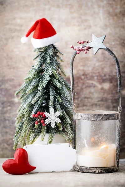 Ljusstake. Jul lykta. Cristmas dekoration, hälsning ca — Stockfoto