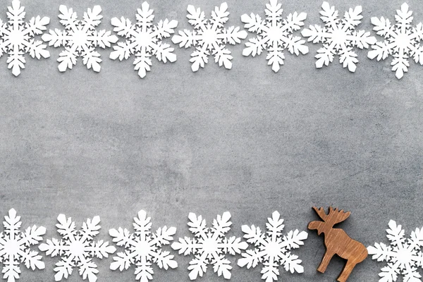 Flocos de neve de Natal, fundo em estilo vintage. Cartão de saudação — Fotografia de Stock