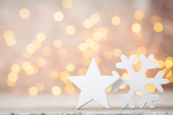 Decoración de Navidad con sombrero de santa. Vintages fondo. — Foto de Stock