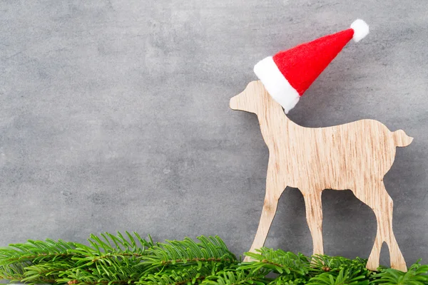 Julinredning med ängel tomte hatt. Vintages bakgrund. — Stockfoto