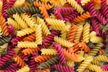 Ham Eko makarna makarna arka plan closeup. 