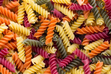 Ham Eko makarna makarna arka plan closeup. 