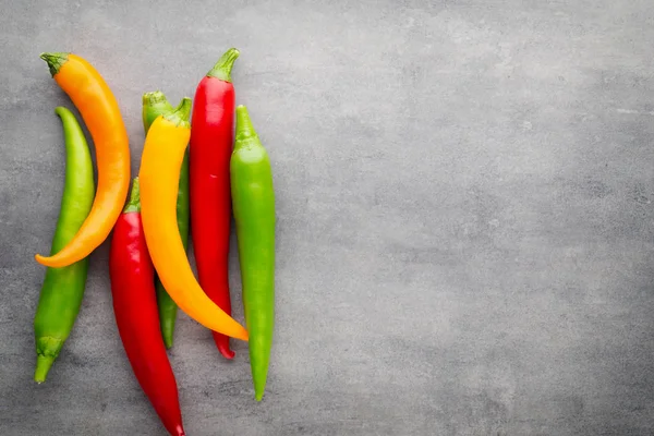 Chilli pepper on the grey background. — Stock Photo, Image
