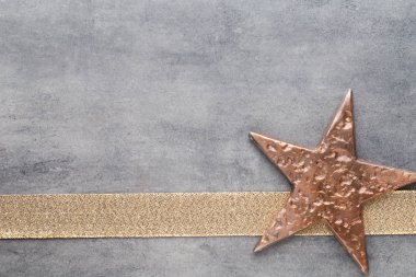 Noel yıldız. Noel desen. Arka plan gri renk üzerinde