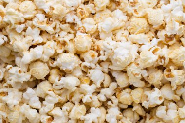 Patlamış mısır arka plan. Karamelli Mısır. Sinema snack.