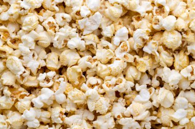 Patlamış mısır arka plan. Karamelli Mısır. Sinema snack.